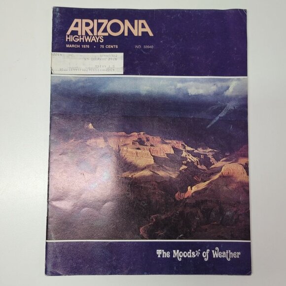 Arizona Highways Artwork Magazine March 1976 Vintage History Weather Seasons Ice - Picture 11 of 11